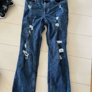 Abercrombie kids 11/12 high rise jeggings distressed